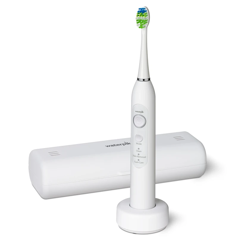 Waterpik Sensonic Sonic Electric Toothbrush, Rechargeable Toothbrush for Adults with 3 Modes, Travel Case, USB Charger, White, STW-03EU