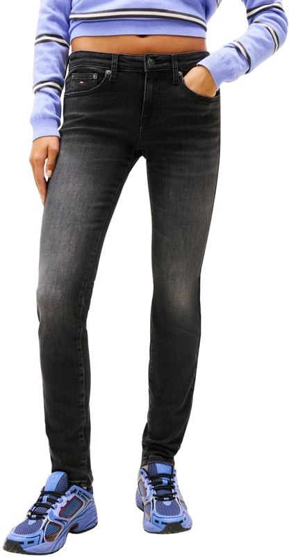 Tommy Jeans Women's Sophie Lw Skn Di1286 Dw0Dw21821 Skinny, Denim (Denim Black), 25W x 32L