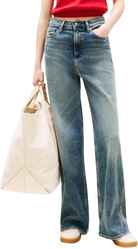 Tommy Jeans Womens Claire Hr Wd Bi5154 Co Dw0dw21375 Loose, Denim (Denim Dark), 24W / 30L UK