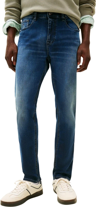 Tommy Jeans Men’s Austin Slim Tapered Fit Jeans, Blue (Denim Dark), 29W/30L