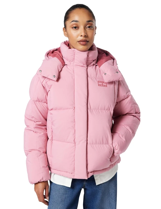 Tommy Jeans Women's Tjw Alaska Grid Down Jacket Ext Dw0Dw21623 Puffer, Pink (Mystic Pink), XS