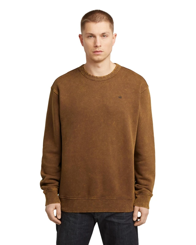 G-STAR Men's Washed R Sw Sweater, Brown (Potting Soil Smokey Gd D27082-d575-h591), XS