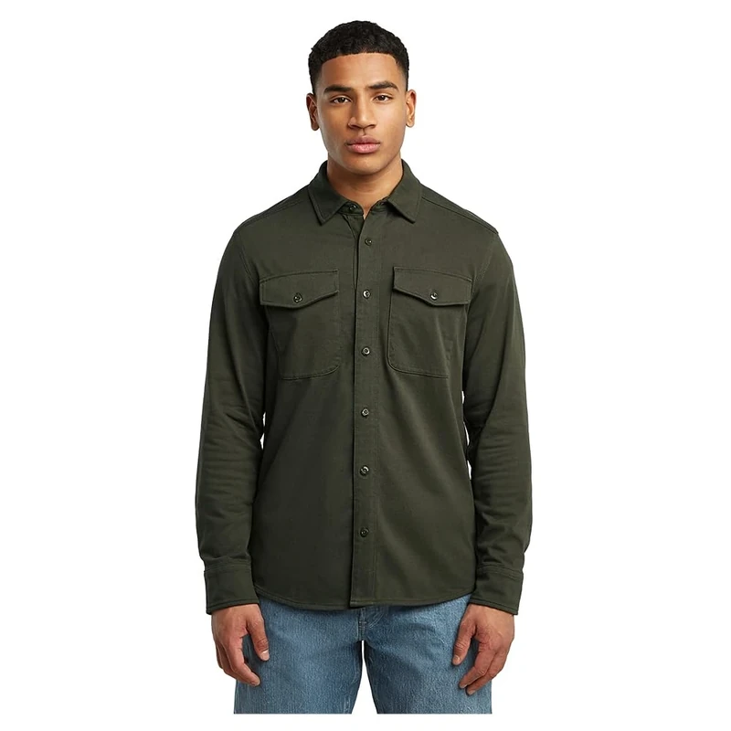 G-STAR Men's Marine Jersey Shirt Ls, Grey (Asfalt D26765-c784-995), S