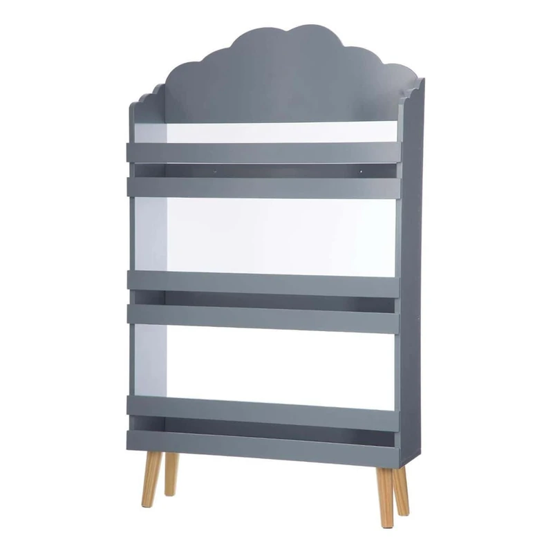 WELL HOME Children's Bookcase with 3 Shelves in Grey