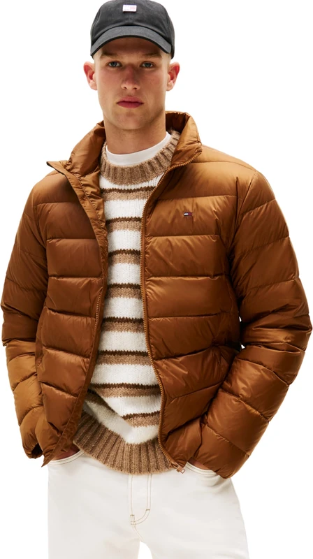 Tommy Jeans Men’s Water Repellent Down Jacket, Black (Pecan Nut), S