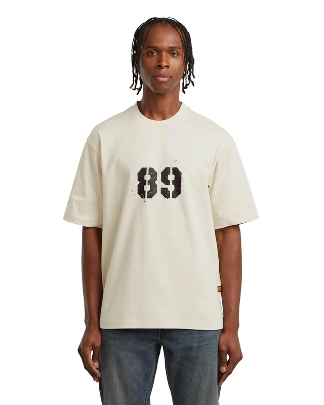 G-STAR Men's Sprayed 89 Back Gr Boxy R T T-Shirt, White (Whitebait D27719-c336-1603), XXL