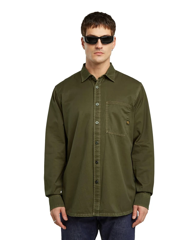 G-STAR Men's Regular 1-pkt Shirt Ls, Brown (Wren Gd D27083-d947-h159), S