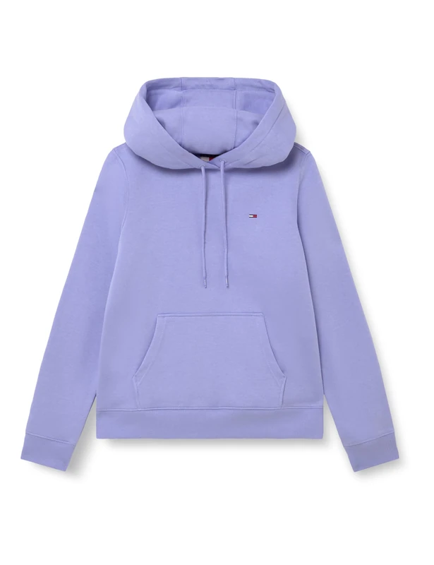 Tommy Jeans Women’s Regular Fit Flag Hoodie, Purple (Vintage Iris), XXS