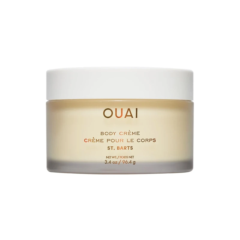 OUAI Body Creme, St. Barts Travel Size - Hydrating Whipped Body Cream with Cupuaçu Butter, Coconut Oil & Squalane - Softens Skin & Delivers Radiant Glow - Sulfate-Free Skin Care (96.4g)