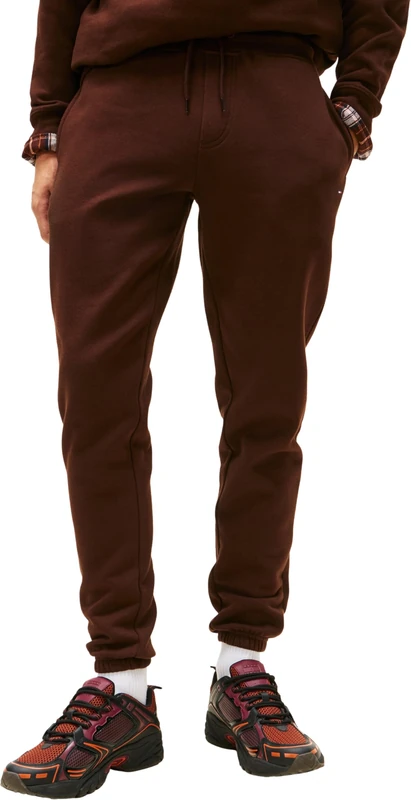 Tommy Jeans Men's TJM Slim S Flag Sweatpant EXT DM0DM20473, Brown, XS - Image 1