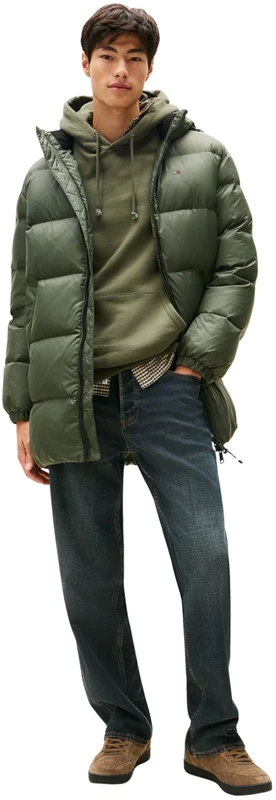 Tommy Jeans Men's TJM Essential Down Parka Dm0Dm20466 Other Jackets, Green (Pewter Green), M