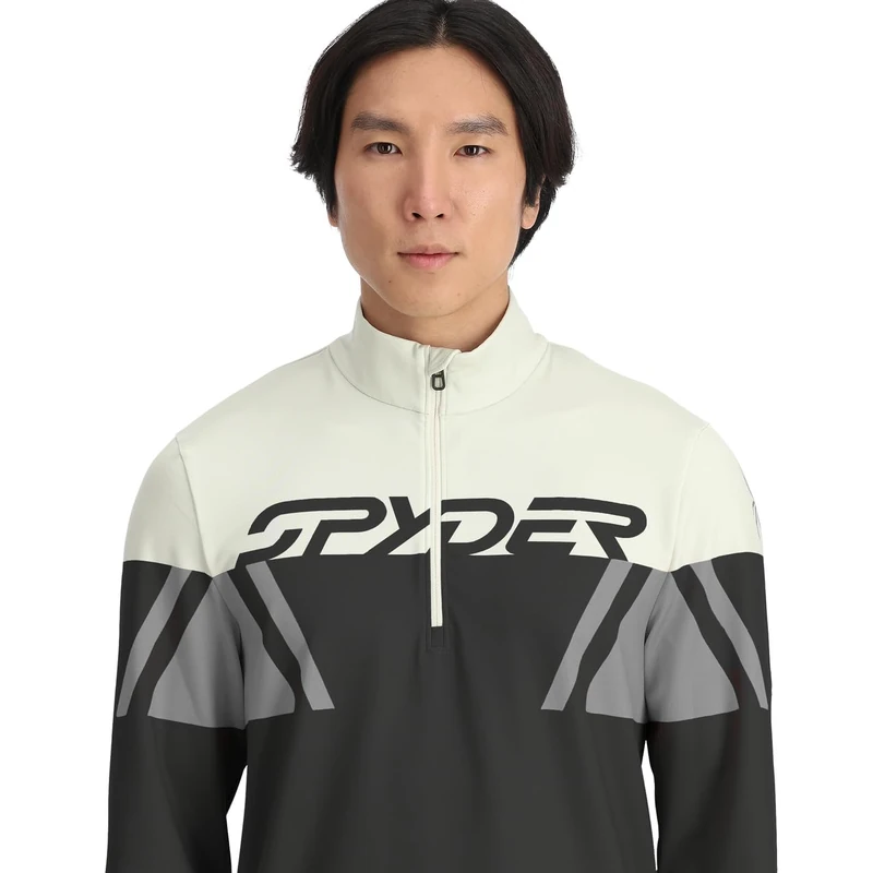 Spyder Paramount 1/2 Zip, Men's, Black-Escape, S