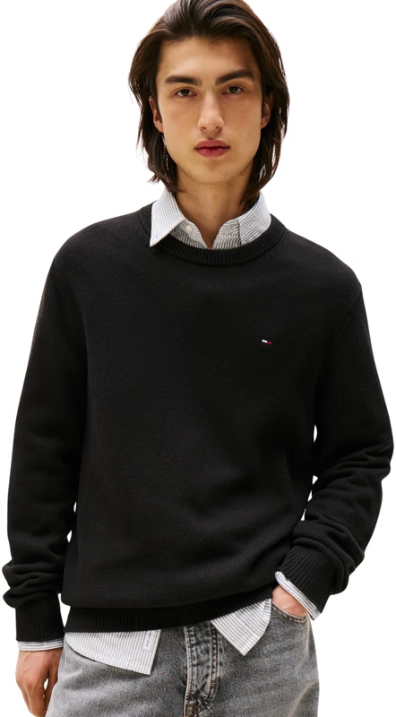 Tommy Jeans Men’s Slim Fit Jumper, Black (Black), 3XL