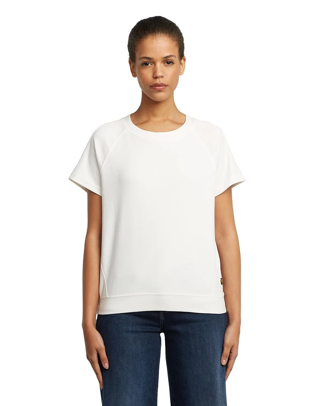 G-STAR 8719965012981 Raglan Top, White (Milk D24512-d976-111), XL