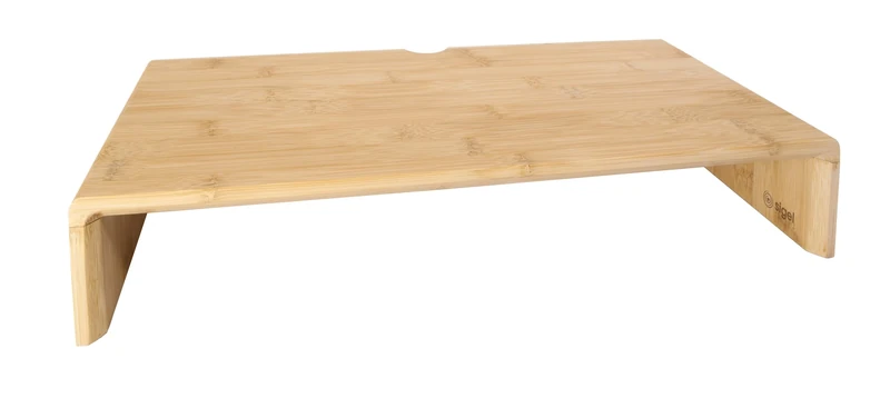 SIGEL SA208 Monitor Stand Eyestyle - Beige - 50 x 8 x 19,50 cm - Bamboo - Image 1