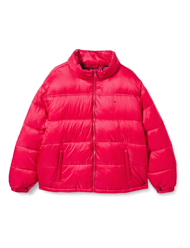 Tommy Jeans Women's Tjw Pckbl Hood Ess Puffer Ext Dw0Dw21619 Jacket, Red (Vintage Cerise), XXL