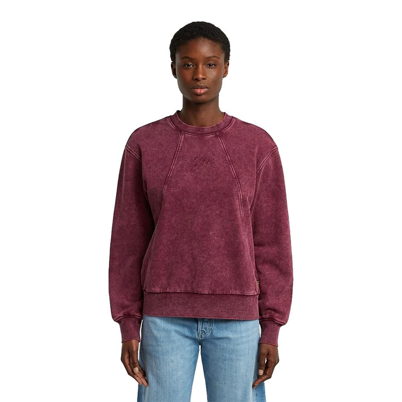 G-STAR Women's Washed A-Line Script Sweater