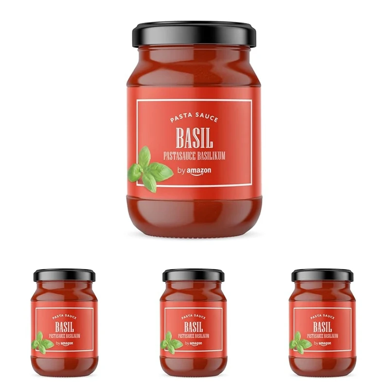 by Amazon Pasta Sauce Basilico, 420g (Pack of 4)