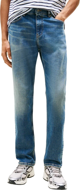 Tommy Jeans Men’s Ryan Slim Straight Leg Jeans, Blue (Denim Dark), 29W/30L