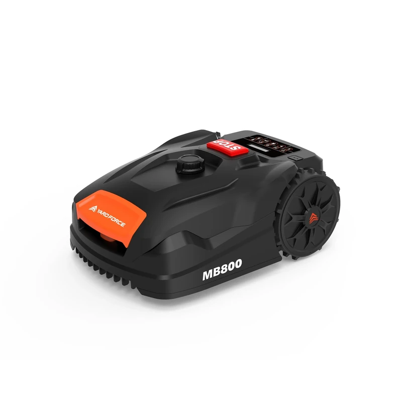 Yard Force MB800 Robotic Lawn Mower – Automatic Garden Robot, 20V Removable Lithium Battery, Bluetooth App Control, Adjustable 20–60mm Cutting Height, Ideal for Medium Lawns up to 800m²