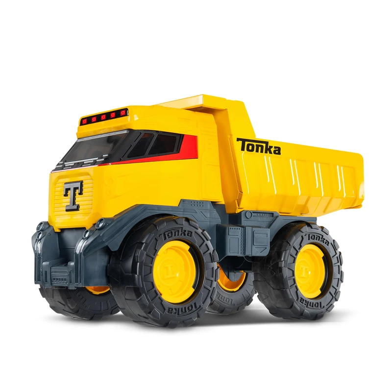 Tonka Basic Fun Next Gen Mighty Dump Truck – Heavy-Duty Steel Construction Vehicle with Working Dump Bed, Mega Wheels & Tow Hooks Tough for Outdoor Play