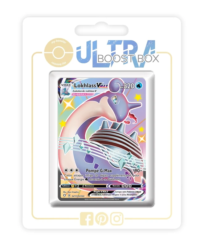Lokhlass VMAX (Lapras VMAX) SV111/SV122 Shiny Full Art - my-booster X Écarlate et Violet 4.5 Destinées Radieuses - Box of 10 Pokemon French Cards
