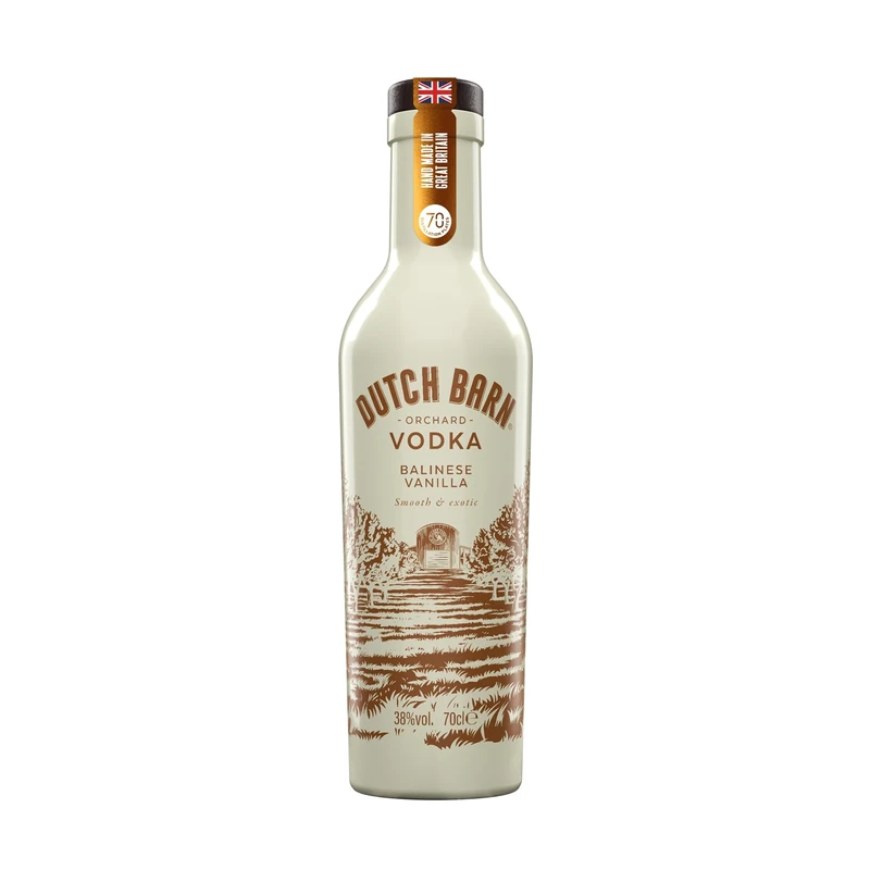 Dutch Barn Balinese Vanilla Vodka | Smooth, Silky & Exotic | Subtle Sweetness With a Touch Of Spice | 70cl | 38% ABV | Co-owned By Ricky Gervais | Made From British Apples