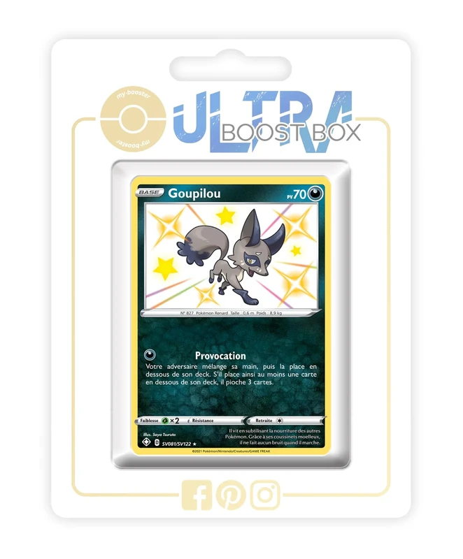 Goupilou (Nickit) SV081/SV122 Shiny - my-booster X Écarlate et Violet 4.5 Destinées Radieuses - Box of 10 Pokemon French Cards