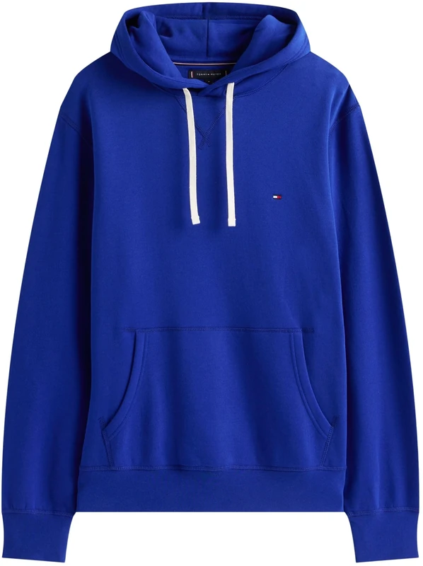 Tommy Hilfiger Men’s Seasonal Fleece Hoodie with Kangaroo Pocket, Blue (Wedge Blue), XXL