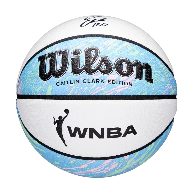 Wilson Caitlin Clark WNBA Oasis Basketball, Composite Basketball with Signature Design, Colour: Multi/White, Size: 6 - Image 1