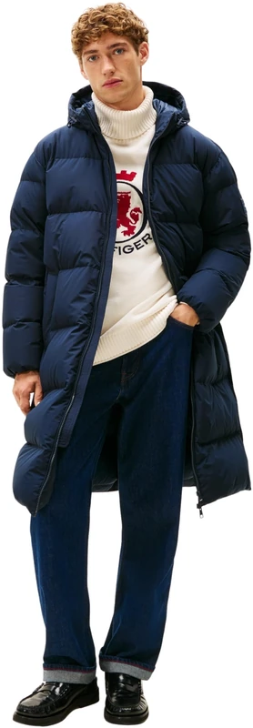 Tommy Hilfiger Men's Down Quilted Parka - Blue, XXL