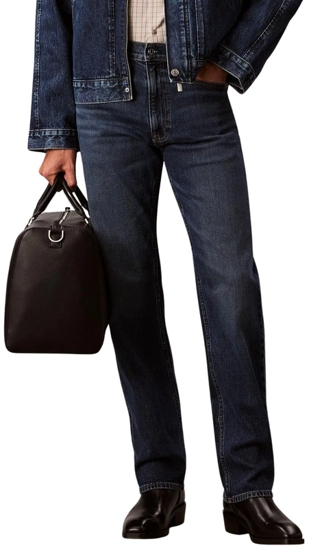 Calvin Klein Men’s Straight Fit Oil Slick Jeans, Blue (Oil Slick), 30W/29L