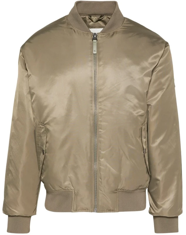 Calvin Klein Men's Hero Bomber Jacket with Zip, Brown (Beluga), XL