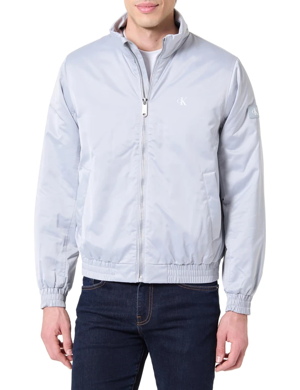 Calvin Klein Men's Padded Harrington Jacket - Grey Marble XL