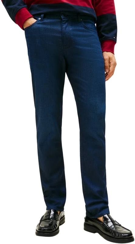 Tommy Hilfiger Men's Denton Yale Straight Fit Jeans, Blue (Yale Dark Blue), 30W/34L