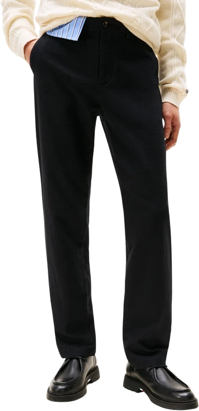 Tommy Hilfiger Men's Denton Brushed Melange Straight Fit Chinos, Blue (Desert Sky Heather), 28W/35L
