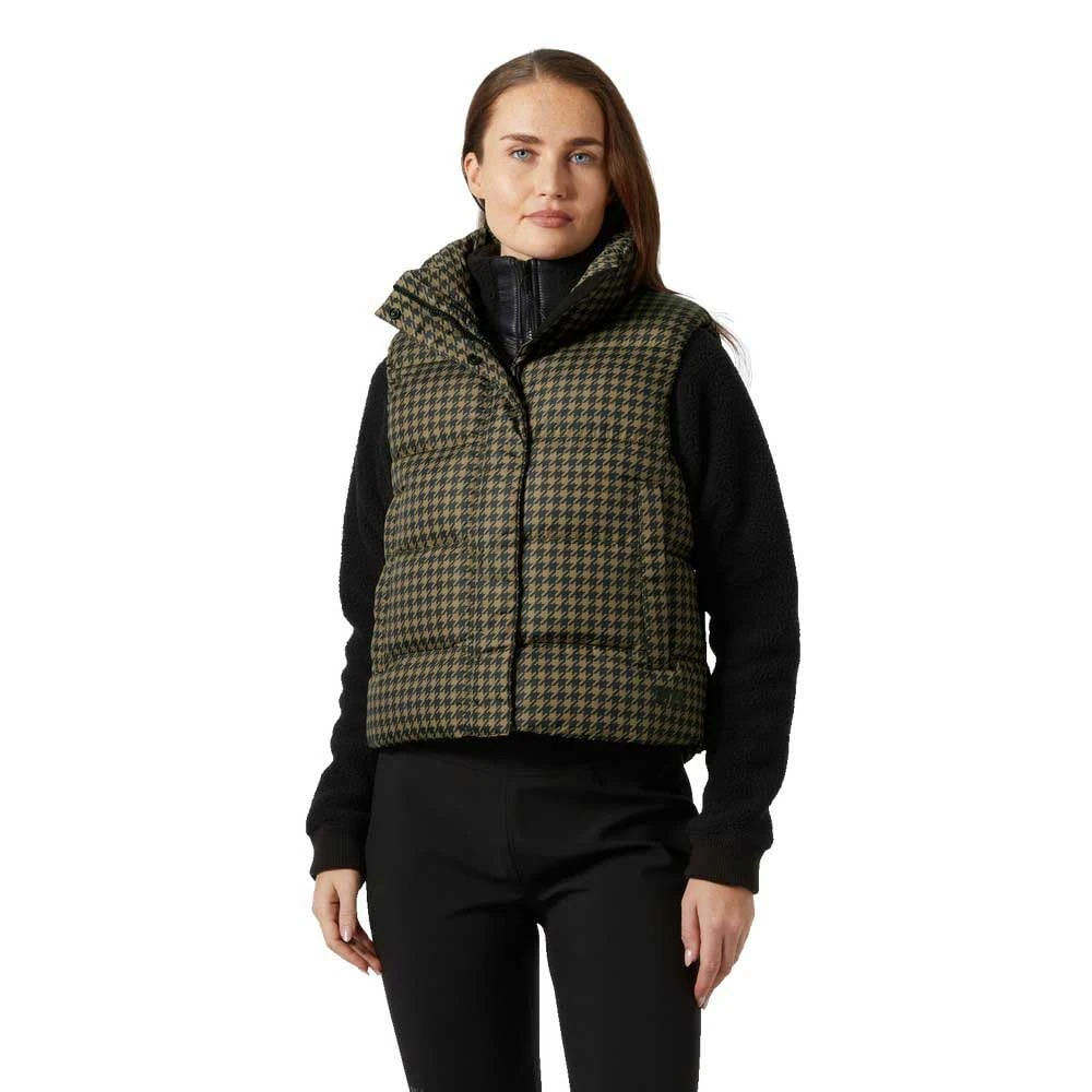 Helly-Hansen Women's Jade Vest, 718 Sepia Houndstooth AOP, XS