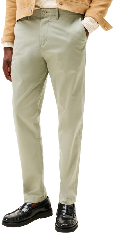 Tommy Hilfiger Men’s Core Harlem Essential Twill Relaxed Fit Chinos, Green (Grey Sage), 30W/30L