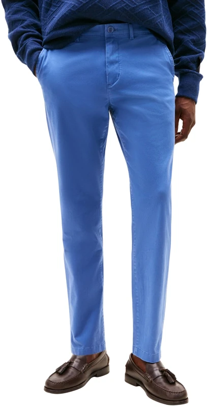 Tommy Hilfiger Men’s Core Harlem Essential Twill Relaxed Fit Chinos, Blue (Angora Blue), 28W/33L