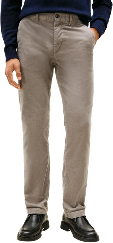 Tommy Hilfiger Men's Denton Corduroy Straight Fit Chinos, Grey (Hydrogen Grey), 28W/32L