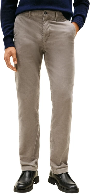Tommy Hilfiger Men's Denton Corduroy Straight Fit Chinos, Grey (Hydrogen Grey), 34W/34L