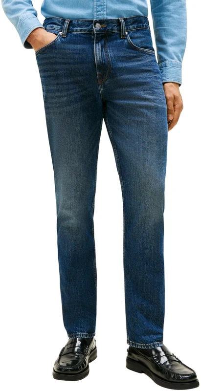Tommy Hilfiger Men's Denton Kells Blue Straight Fit Jeans, Blue (Kells Blue), 34W/38L