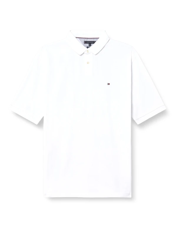 Tommy Hilfiger Men's BT -1985 Regular Polo -B MW0MW41264 S/S Polo, White, XXL
