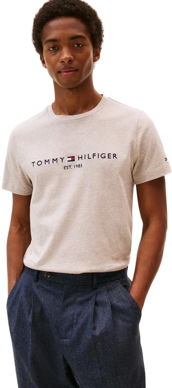 Tommy Hilfiger Men's Tommy Logo TEE MW0MW11797 S/S T-Shirt, Brown, 3XL