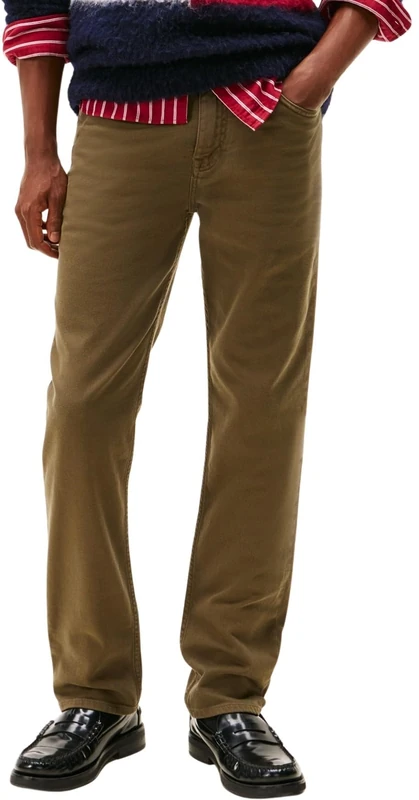 Tommy Hilfiger Men's Denton Straight Fit Jeans, Green (Army Green), 36W/38L