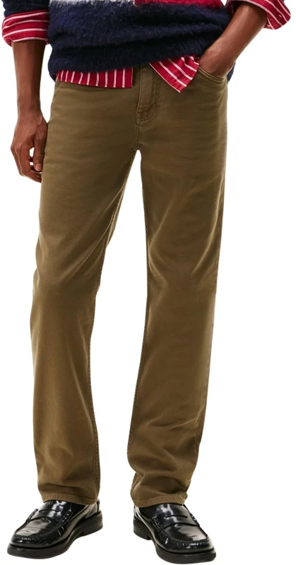 Tommy Hilfiger Men's Denton Straight Fit Jeans, Green (Army Green), 34W/30L