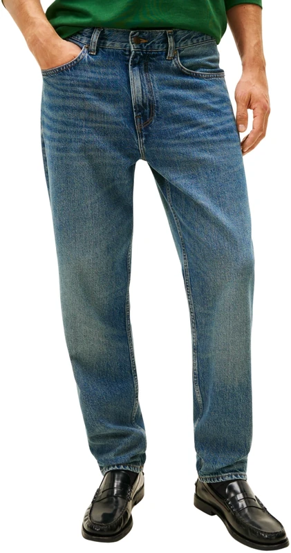 Tommy Hilfiger Men's Harlem Mid Rise Tapered Jeans, Blue (Torrance Indigo), 36W/30L