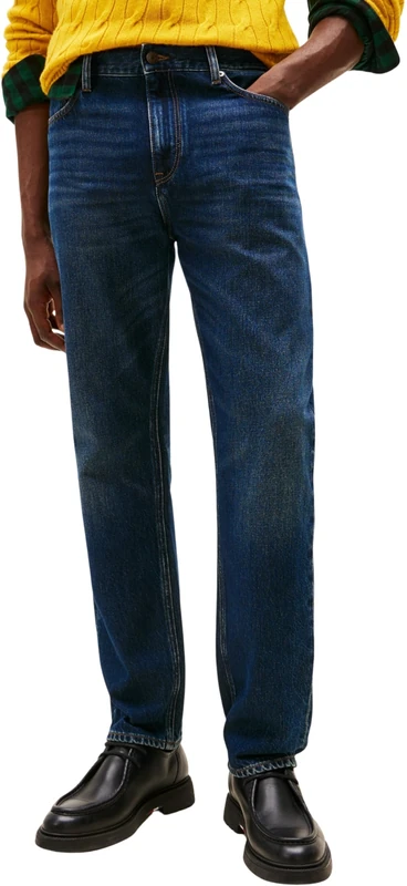 Tommy Hilfiger Men’s Regular Mercer Bear Straight Fit Jeans, Blue (Bear Dark Blue), 30W/33L