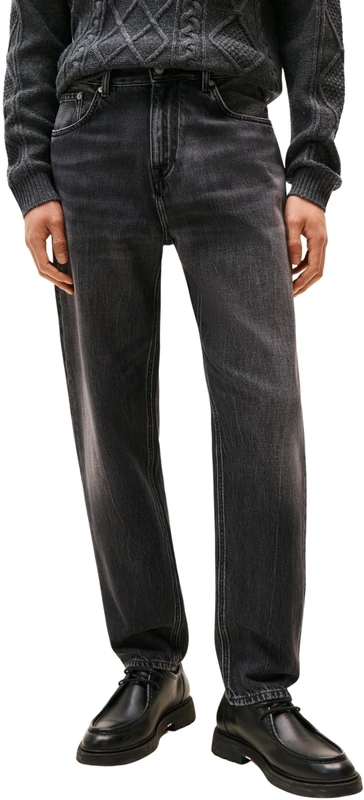 Tommy Hilfiger Men's Regular Harlem RGD Marcus Grey MW0MW40356 Tapered, Denim, 40W / 36L