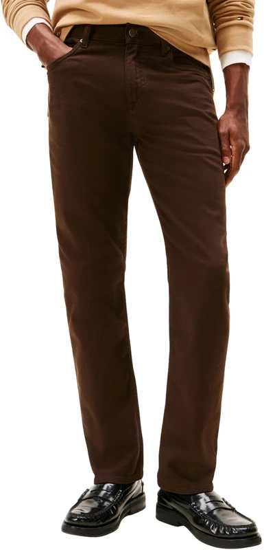 Tommy Hilfiger Men's Denton Straight Fit Jeans, Brown (Dark Coffee), 34W/33L